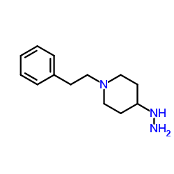 4-Hydrazino-1-(2-phenylethyl)piperidine structure