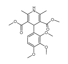 dimethyl 2,6-dimethyl-4-(2,3,4-trimethoxyphenyl)-1,4-dihydropyridine-3,5-dicarboxylate Structure