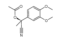 1-cyano-1-(3,4-dimethoxyphenyl)ethyl acetate结构式