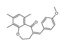 1-Benzoxepin-5(2H)-one, 3,4-dihydro-4-((4-methoxyphenyl)methylene)-6,8 ,9-trimethyl- Structure