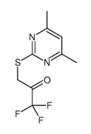 3-(4,6-dimethylpyrimidin-2-yl)sulfanyl-1,1,1-trifluoropropan-2-one结构式