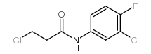 3-chloro-N-(3-chloro-4-fluorophenyl)propanamide结构式