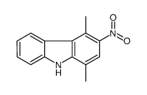 1,4-dimethyl-3-nitro-9H-carbazole结构式