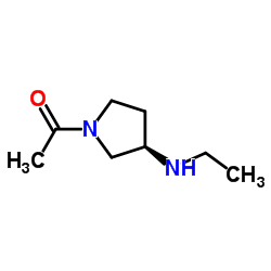 1-[(3R)-3-(Ethylamino)-1-pyrrolidinyl]ethanone Structure