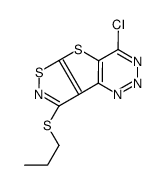 4-chloro-8-propylsulfanyl-[1,2]thiazolo[2,3]thieno[2,4-b]triazine Structure