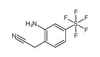 [2-Amino-4-(pentafluoro-λ6-sulfanyl)phenyl]acetonitrile结构式