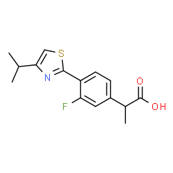 3-Fluoro-α-methyl-4-(4-isopropyl-2-thiazolyl)benzeneacetic acid Structure