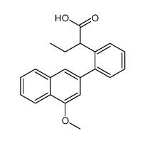 2-[2-(4-methoxynaphthalen-2-yl)phenyl]butanoic acid Structure