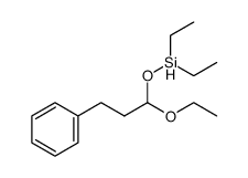 (1-ethoxy-3-phenylpropoxy)diethylsilane Structure