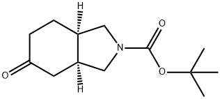 tert-butyl rac-(3aS,7aR)-5-oxooctahydro-2H-isoindole-2-carboxylate结构式
