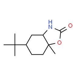 2(3H)-Benzoxazolone,5-(1,1-dimethylethyl)hexahydro-7a-methyl-, Structure