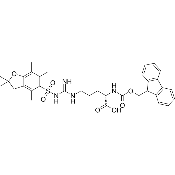 N-芴甲氧羰酰基-2,2,4,6,7-五甲基二氢苯并呋喃-5-磺酰-L-精氨酸图片