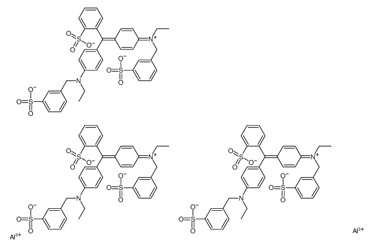 dialuminum,2-[[4-[ethyl-[(3-sulfonatophenyl)methyl]amino]phenyl]-[4-[ethyl-[(3-sulfonatophenyl)methyl]azaniumylidene]cyclohexa-2,5-dien-1-ylidene]methyl]benzenesulfonate Structure