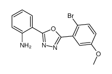 2-(2-AMINOPHENYL)-5-(2-BROMO-5-METHOXYPHENYL)-1,3,4-OXADIAZOLE structure