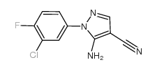 5-氨基-1-(3-氯-4-氟苯基)-1H -吡唑-4-腈结构式