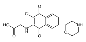 Glycine, N-(3-chloro-1,4-dihydro-1,4-dioxo-2-naphthalenyl)-, compd. wi th morpholine (1:1)结构式