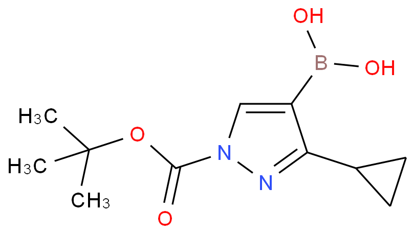 1-Boc-3-cyclopropylpyrazol-4-ylboronic acid图片