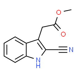 Methyl 2-(2-cyano-1H-indol-3-yl)acetate Structure