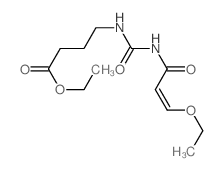 Butanoic acid,4-[[[(3-ethoxy-1-oxo-2-propen-1-yl)amino]carbonyl]amino]-, ethyl ester structure