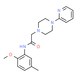 N-(2-METHOXY-5-METHYLPHENYL)-2-(4-(2-PYRIDYL)PIPERAZINYL)ETHANAMIDE Structure