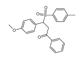 3-(4-methoxyphenyl)-1-phenyl-3-tosylpropan-1-one结构式