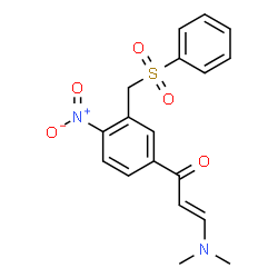 3-(DIMETHYLAMINO)-1-(4-NITRO-3-[(PHENYLSULFONYL)METHYL]PHENYL)-2-PROPEN-1-ONE结构式