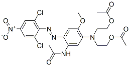 N-[5-[Bis[2-(acetyloxy)ethyl]amino]-2-[(2,6-dichloro-4-nitrophenyl)azo]-4-methoxyphenyl]acetamide structure