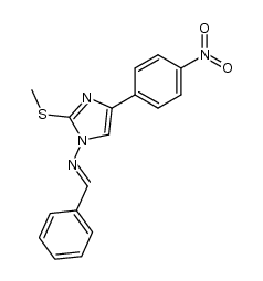 benzylidene-[2-methylsulfanyl-4-(4-nitro-phenyl)-imidazol-1-yl]-amine Structure