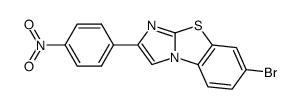 7-BROMO-2-(4-NITROPHENYL)IMIDAZO[2,1-B]BENZOTHIAZOLE结构式