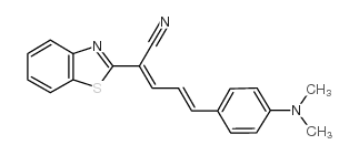 2-(1,3-benzothiazol-2-yl)-5-[4-(dimethylamino)phenyl]penta-2,4-dienenitrile结构式