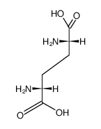 (2R,5S)-2,5-diaminohexan-1,6-dioic acid结构式