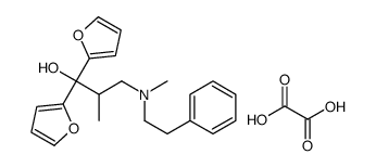 1,1-bis(furan-2-yl)-2-methyl-3-[methyl(2-phenylethyl)amino]propan-1-ol,oxalic acid Structure