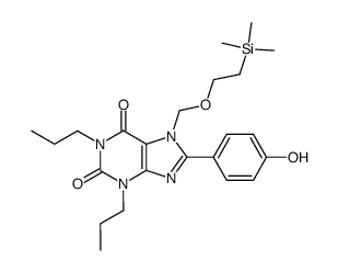 7-[(2-trimethylsilyl)ethoxymethyl]-8-[4-hydroxyphenyl]-1,3-dipropyl-1,3,7-trihydropurine-2,6-dione结构式