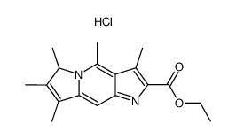 3,4,6,7,8-Pentamethyl-6H-pyrrolo[3,2-f]indolizine-2-carboxylic acid ethyl ester; hydrochloride Structure