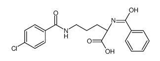 (2S)-2-benzamido-5-[(4-chlorobenzoyl)amino]pentanoic acid Structure