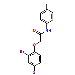 2-(2-Bromo-4-chlorophenoxy)-N-(4-fluorophenyl)acetamide Structure