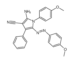 2-Amino-1-(4-methoxy-phenyl)-5-(4-methoxy-phenylazo)-4-phenyl-1H-pyrrole-3-carbonitrile结构式