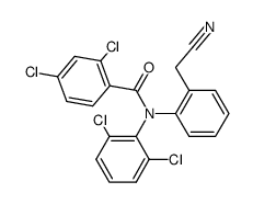 2,4-Dichloro-N-(2-cyanomethyl-phenyl)-N-(2,6-dichloro-phenyl)-benzamide结构式