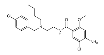 N-[2-(N'-n-butyl-N'-p-chlorophenylmethylamino)ethyl]-4-amino-5- chloro-2-methoxybenzamide结构式