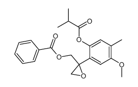 10-Benzoyloxy-8,9-epoxy-6-methoxythymol-isobutyrat Structure