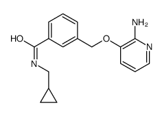 3-[(2-aminopyridin-3-yl)oxymethyl]-N-(cyclopropylmethyl)benzamide结构式