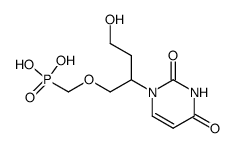 [2-(2,4-dioxo-3,4-dihydro-1(2H)-pyrimidinyl)-4-hydroxybutoxy]methylphosphonic acid结构式