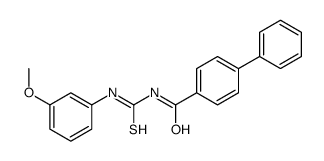 N-[(3-methoxyphenyl)carbamothioyl]-4-phenylbenzamide结构式