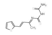 Thioimidodicarbonicdiamide ([(H2N)C(S)]2NH), N-[1-methyl-3-(2-thienyl)-2-propen-1-ylidene]-结构式