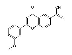 2-(3-methoxyphenyl)-4-oxochromene-6-carboxylic acid Structure