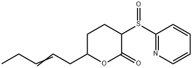 6-(2-Pentenyl)-3-(2-pyridinylsulfinyl)tetrahydro-2H-pyran-2-one Structure