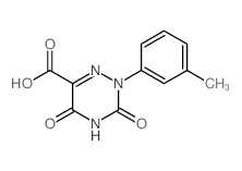 1,2,4-Triazine-6-carboxylicacid, 2,3,4,5-tetrahydro-2-(3-methylphenyl)-3,5-dioxo- Structure