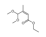 (Z)-4,4-Dimethoxy-3-methyl-crotonsaeureaethylester结构式