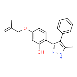 2-(5-methyl-4-phenyl-1H-pyrazol-3-yl)-5-[(2-methylprop-2-en-1-yl)oxy]phenol结构式