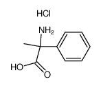 2-amino-2-phenylpropanoic acid hydrogen chloride salt Structure